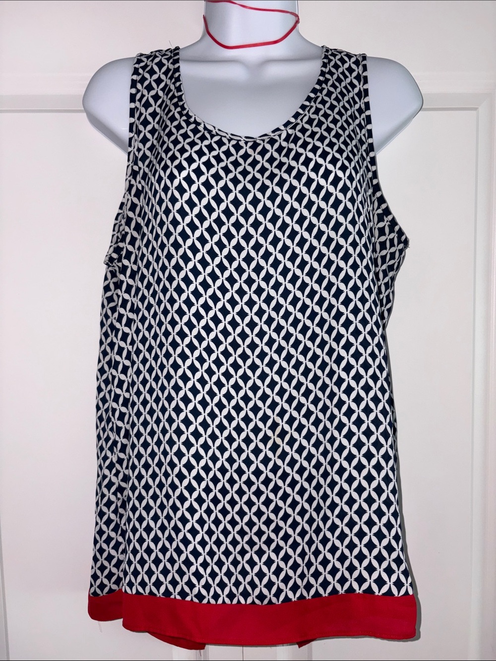 Zac & Rachel Blouse Size L Open Back Abstract Print